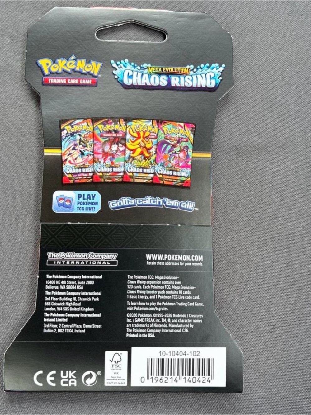 Mega Evolution Chaos Rising Booster Pack - Picture 2 of 2